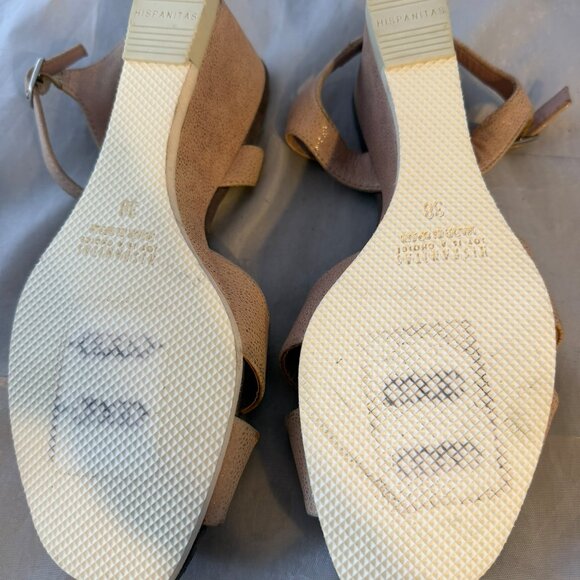 HISPANITAS Codie Wedge Cross SANDALS, Blush Leather Women Size 38 (7-7.5) NEW - Picture 6 of 6